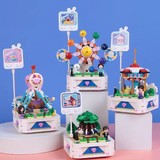 迪库 Городская игровая площадка колесо обозрения Троянский конь детские собранные игрушки для девочек вид на улицу строительный блок украшения распродажа