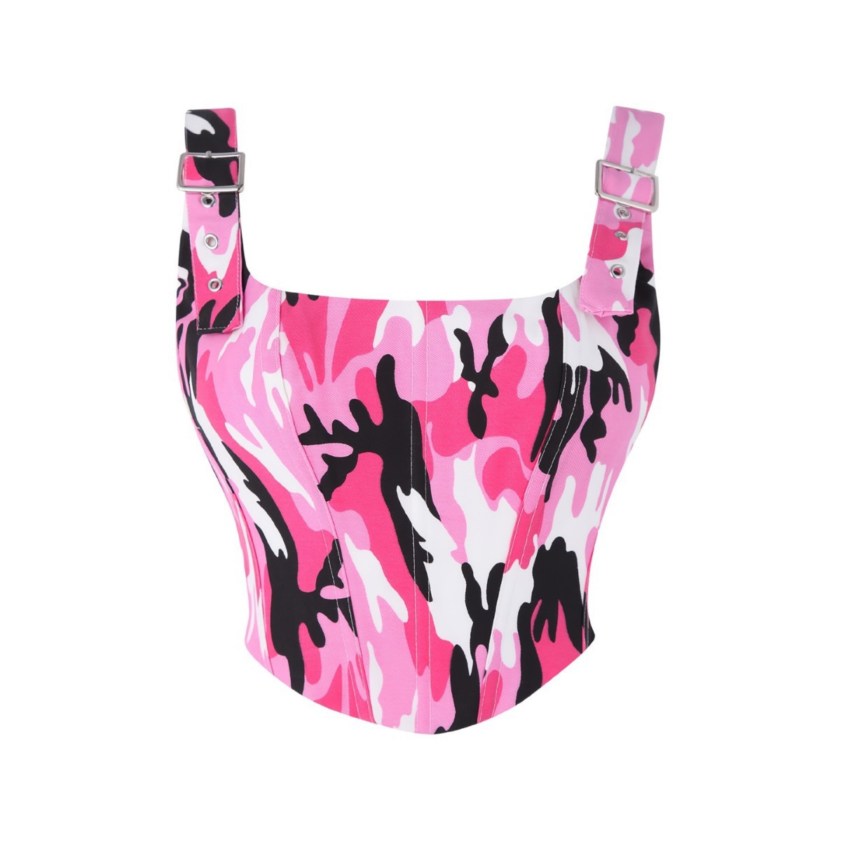 Europa y los Estados Unidos de la nueva chica caliente impresión de color chaqueta correa de hombro ajustable cintura apretada para el pecho se reúnen vestidos de forma externa