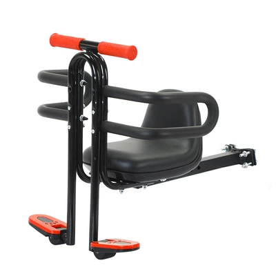 Mountain Bike Front Child Safety Seat Bicycle Safety Baby Chair Mountain Bike Baby Front Chair (Motorcycle child seat) - black