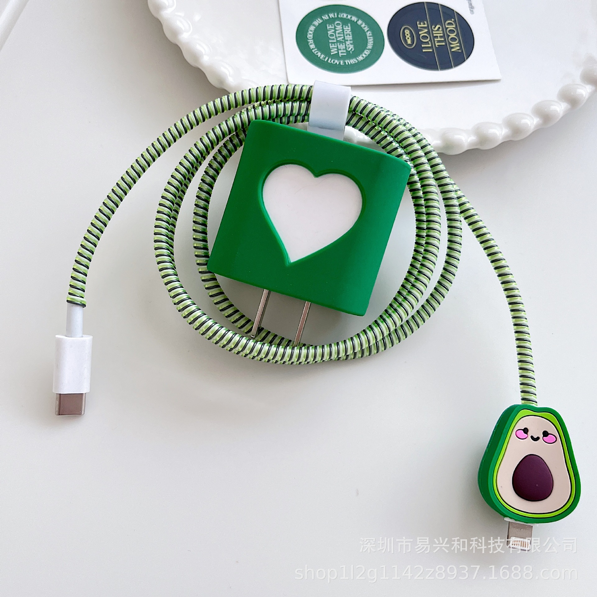 Aplicable Apple 18W / 20W cargador de cabeza de cubierta cargador de cubierta de cable de datos cubierta de 4 piezas al por mayor