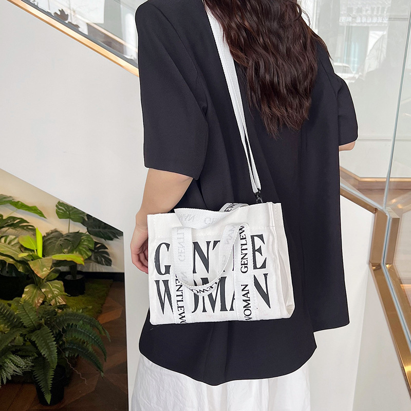Fashionable letter canvas small bag for women, 2024 new style casual and stylish crossbody phone bag for going out, wholesale Application Scenario