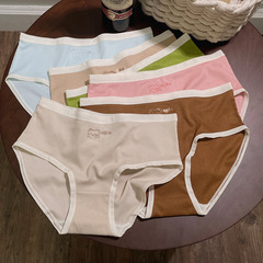 日系少女學生內褲女棉襠抗菌女士中腰三角內褲無痕透氣三角褲女士