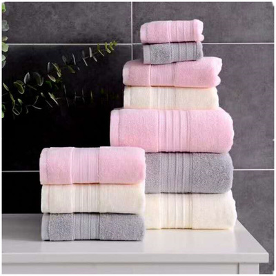 new pattern Kerchief towel Bath towel Sets of towels 590 suit Kerchief towel Bath towel gift logo A set of scarves