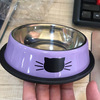 Pet food stainless steel dog bowl thickened cat, dog dog food bowl pet bowl stainless steel double bowl dog bowl wholesale