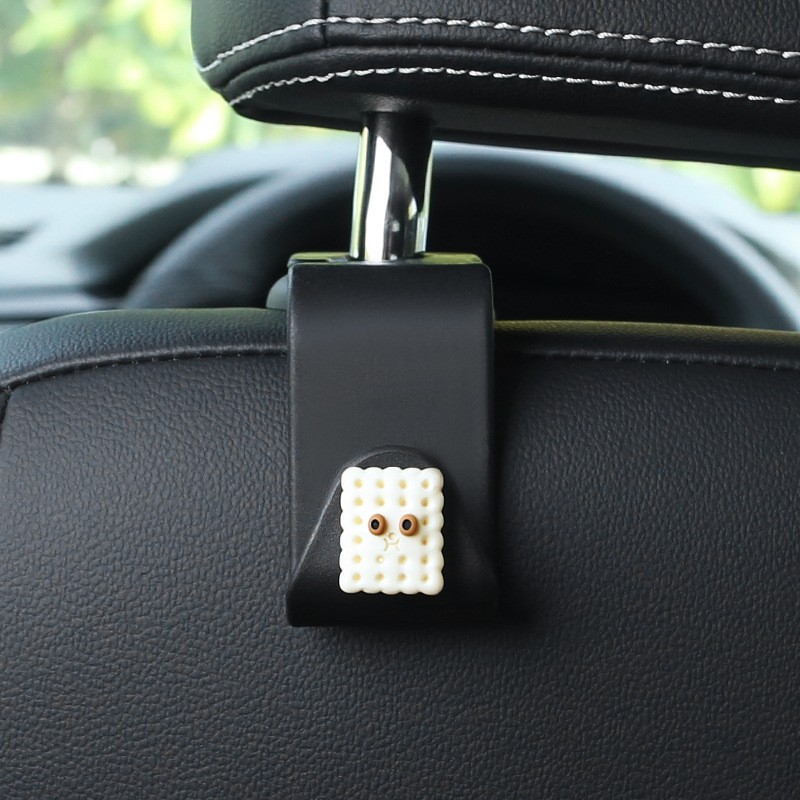 Gargancho de automóvil asiento interior de automóvil trasero multifuncional objeto invisible pequeño gancho de dibujos animados almacenamiento de automóviles artículos de decoración interior