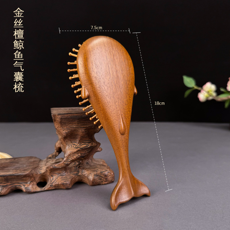 新しい木のエアクッションの櫛の金糸檀の実木の長い柄の美髪のエアバッグは旅行工芸品の卸売りを櫛します。|undefined