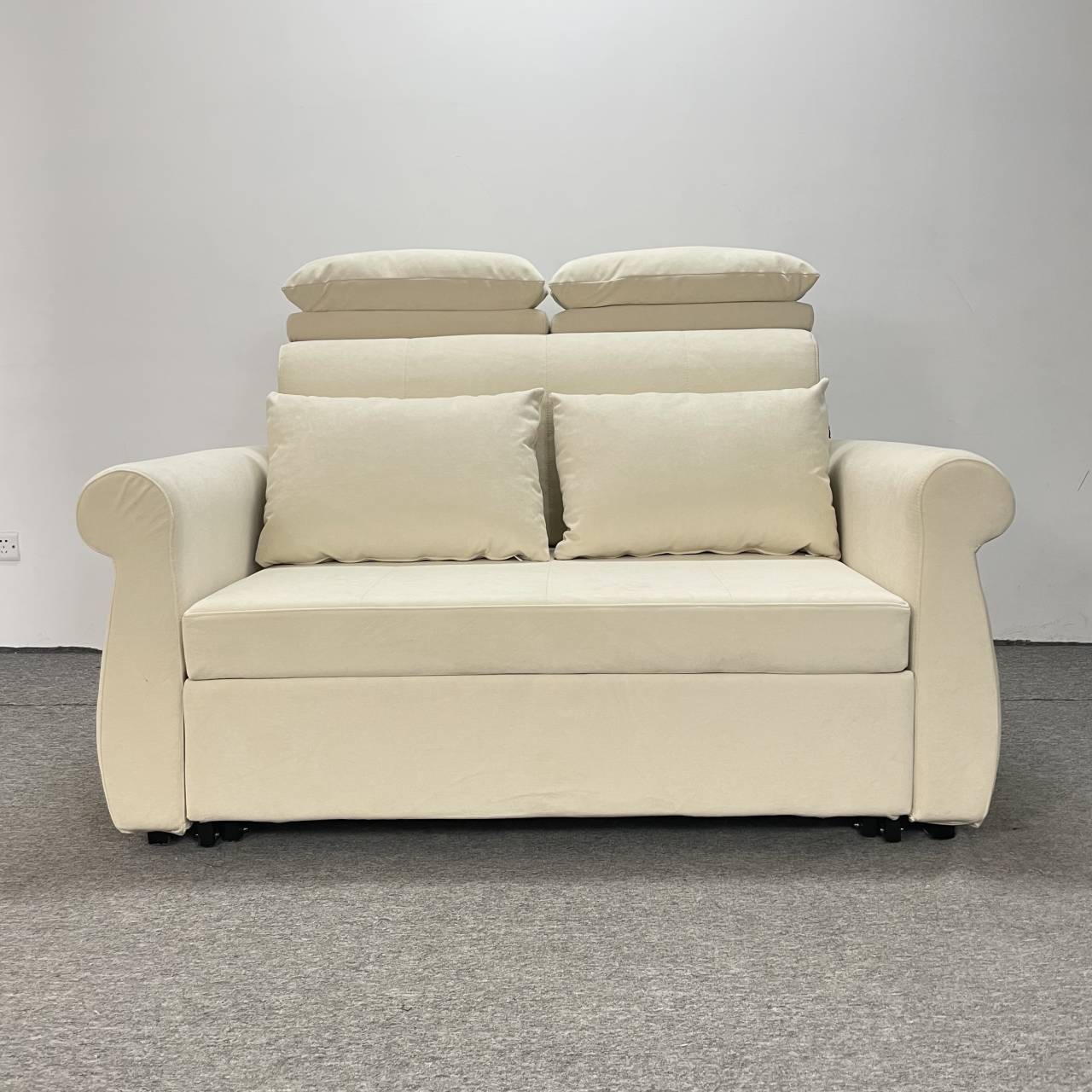 Sofá cama plegable 1.5m1.. 8 metros de casa pequeña cama plegable de látex para una sola persona tecnología de doble uso sofá cama