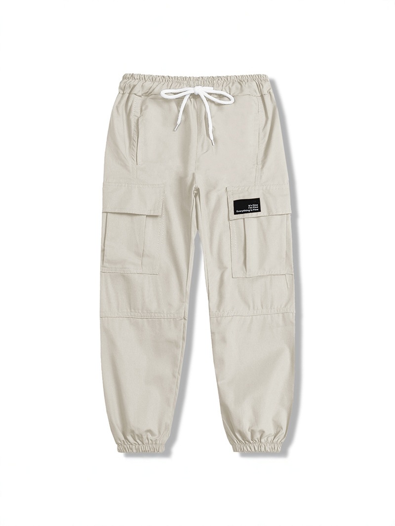 Pantalones Cargo con Puño para Mujer de Algodón con Cintura Elástica image 4