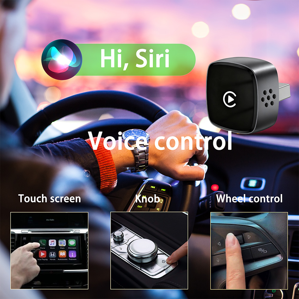 Carplay Box Wireless Connection Wired to Wireless Car Navigation Auto Two-In-One Portable Adapter