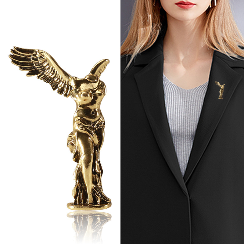 14g Weight Brooches Classification Banquet, Tea Party Occasion Alloy Material Angel Pattern All Seasons Season Women's Gender Classical, Retro Style Classical Retro Pin Angel Alloy Women's Brooches 1