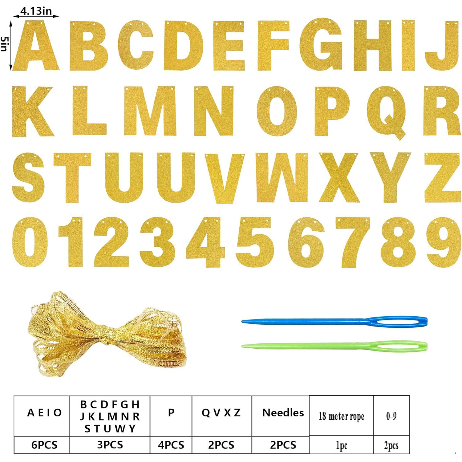 107DIY cebolla dorada alfabetizada y digital bandera de combinación libre letras de bandera de fiesta de cumpleaños decoración bandera de dibujo