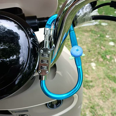 Electric Vehicle Helmet Password: Helmet lock - large-blue-glossy-blueberry