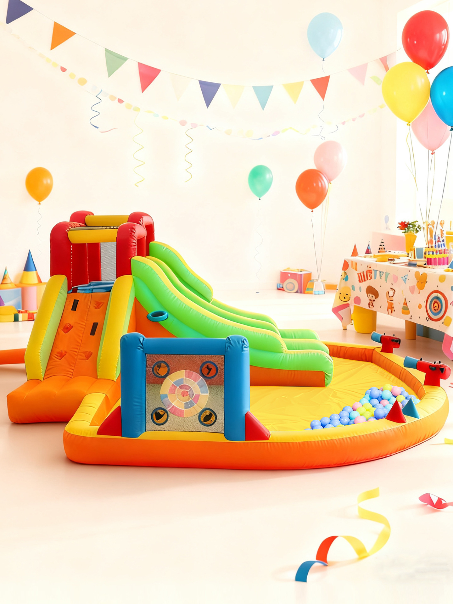 castillo infláble al aire libre con tobogan infláble doméstico con tobogan infláble para niños pequeños castillo infláble combinación de juguetes de parque de atracciones