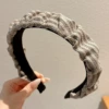 Ash pleated headband ~ about 3.5cm wide