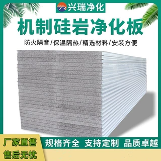 工厂批发单层机制 硅岩净化板外墙保温隔热 岩棉板车间无尘净化板