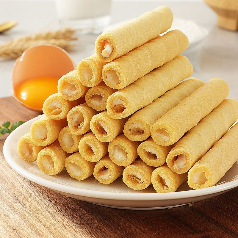 真好意手工鸡蛋榴莲忘返注心蛋卷早餐食品膨化饼干零食42支小包装