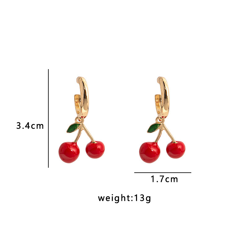 1 Paire Mode Fruit Alliage Placage Femmes Boucles D'oreilles Pendantes display picture 2