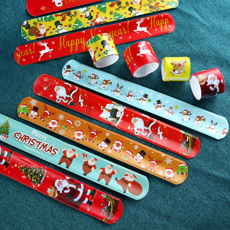 Regalos de Navidad brillante collar Santa Claus pulsera juguetes para niños regalos de vacaciones para estudiantes niños