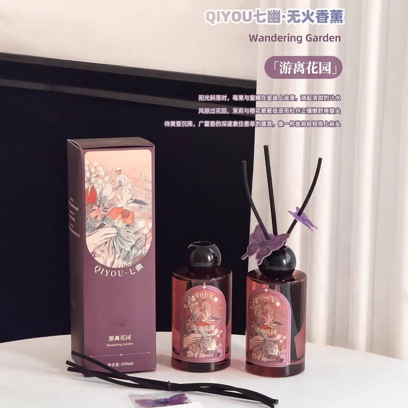 QIYOU Qiyou 火を使わないアロマテラピーと同じ香りの寝室用長持ちする火を使わないアロマテラピーエッセンシャルオイルドロップシッピング|undefined