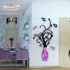 3D亞克力水晶立體牆貼臥室客廳餐廳辦公室裝飾貼電視沙發背景牆