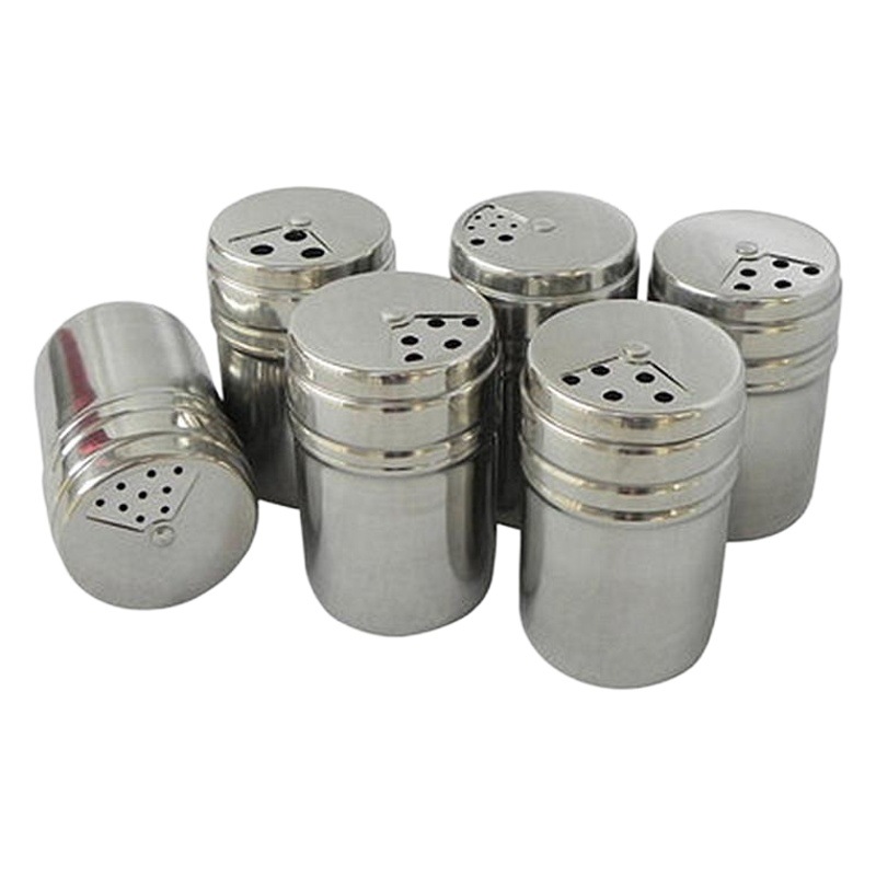 Botella de pimienta grande botella de condimentos de acero inoxidable tarro de pimienta botella de condimentos tubo de barbacoa suministros giratoria botella de esparcidor