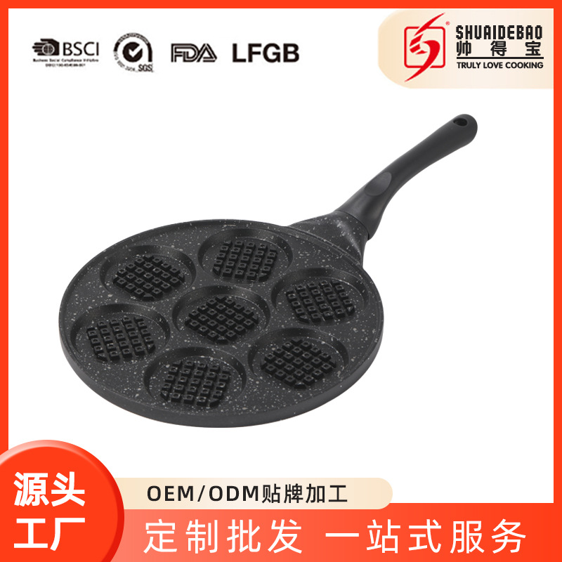 Fabricantes de comercio exterior transfronterizo panela de desayuno no aluminio de aleación de platos de panquequeques de huevo molde panquequequeques multifuncionales