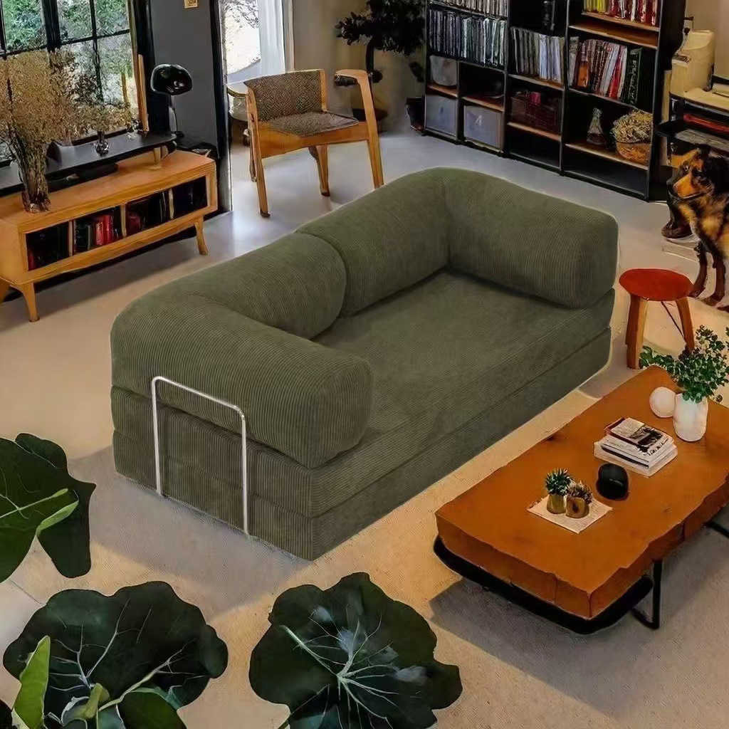 Sofá cama de compresión de vacío transfronterizo desmontable y lavable, sofá cama plegable retrógrada de doble propósito