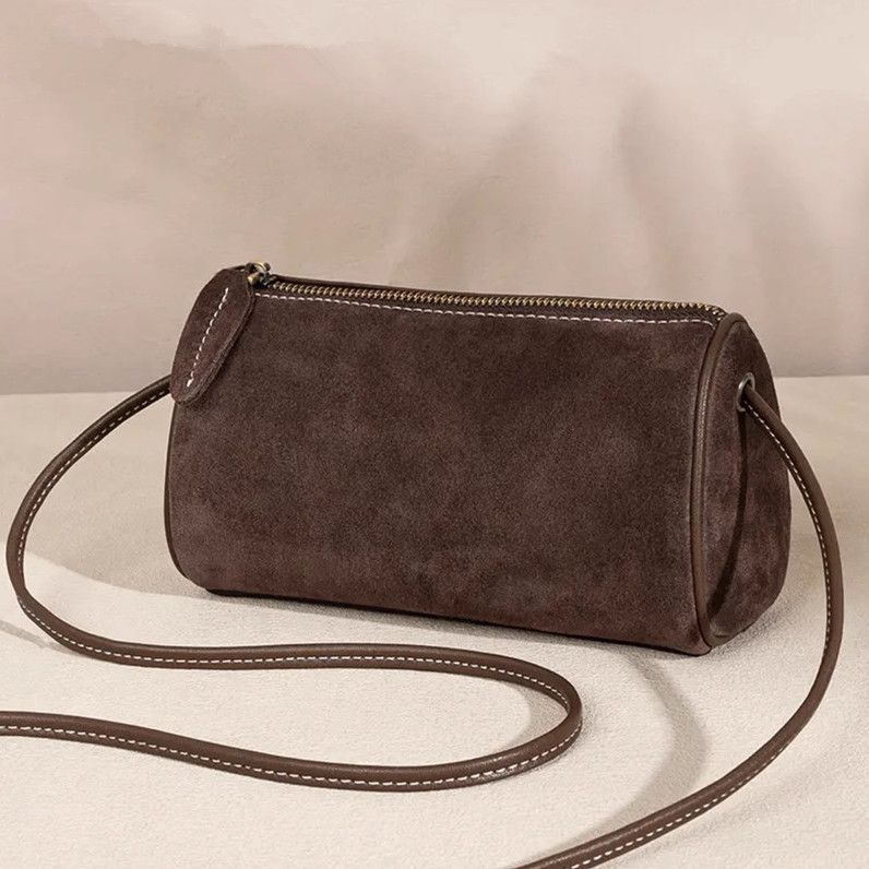 Bolsa feminina pequena, elegante e minimalista, com porta-canetas, em PU, estilo vintage, modelo 2025._voghion.com