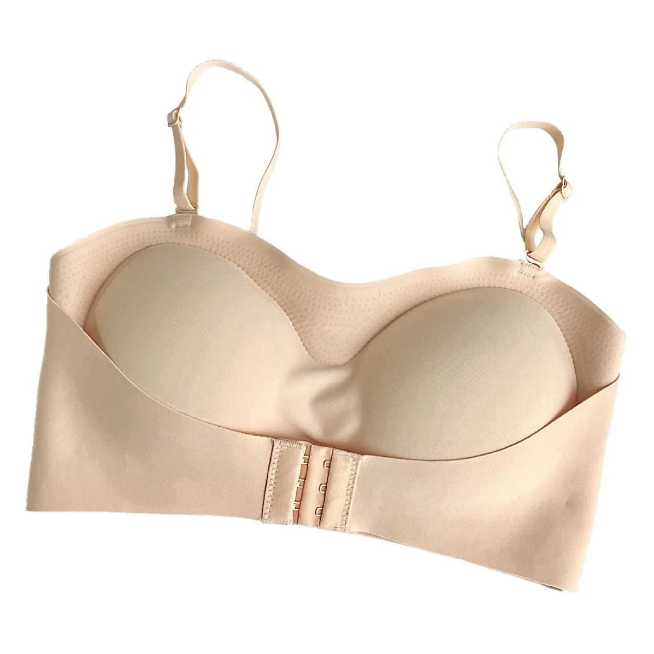 Front breasted strapless ropa interior de las mujeres push up pequeño pecho antideslizante expansión de dibujos animados multi-desgaste sin costuras sujetador invisible interior