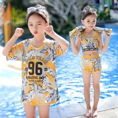 Children's swimsuits, girls, middle and large children, baby split three-piece sun protection, little girls, students, cute princess swimsuits