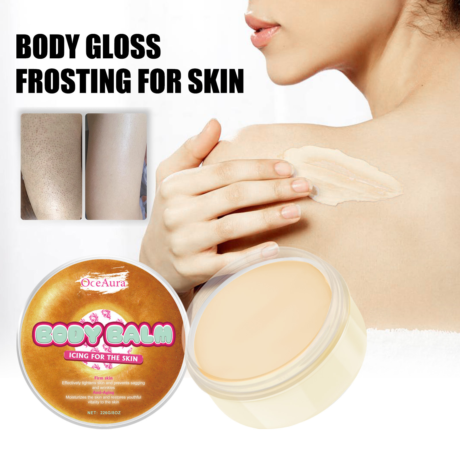 OceanAura Donut Body Whitening, Smooth Skin Moisturizing, Firming and Moisturizing Cream_voghion.com