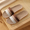 Summer slide suitable for men and women for beloved indoor, slippers, gradient, cotton and linen