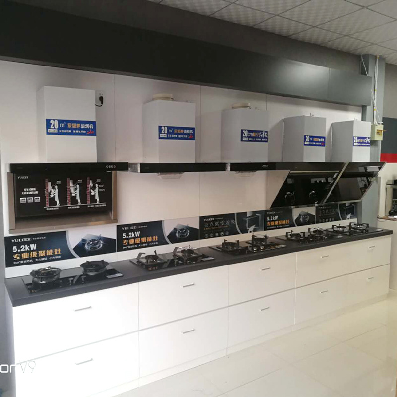 厂家批发油烟机展架木制厨电燃气灶消毒柜吸油烟机展示架挂墙款式