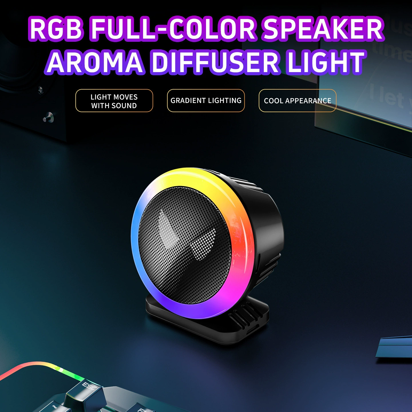 Rhythm light, aromatherapy, lights, creative LED laptop, (Cross-border trading)