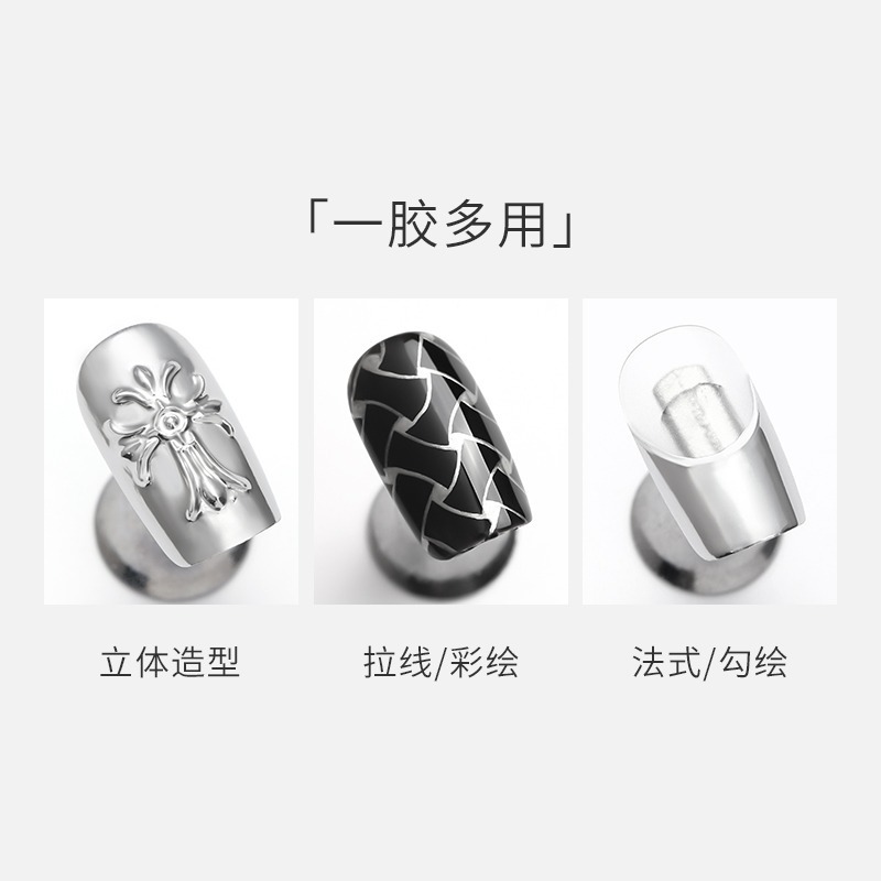 Ennishi de estilo japonés de alto brillo espejo líquido pegamento de metal Super brillante gancho de plata dorada pintado en conserva pegamento de esmalte de uñas