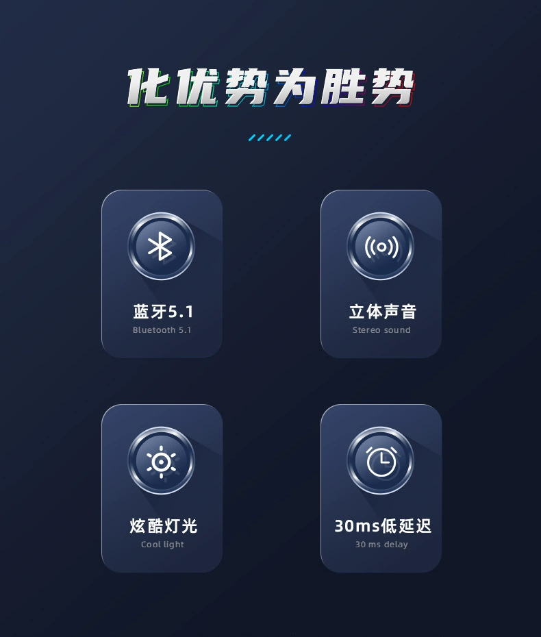AWEI новая RG атмосфера подсветки игровые Bluetooth-наушники комфортные полузакрытые 360° пространственный стереоэффект