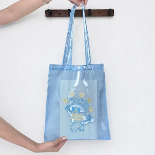 跨境珠光欧根纱刺绣手提托特袋文创展会活动礼品包装袋可定制LOGO