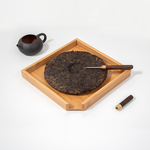 Wholesale Bamboo Pu'er Tea Dividing Plate, Solid Wood Appreciation Tea Plate, Tea Evaluation Box, Tea Opening Tray, Tea Knife, Needle Tea Scoop