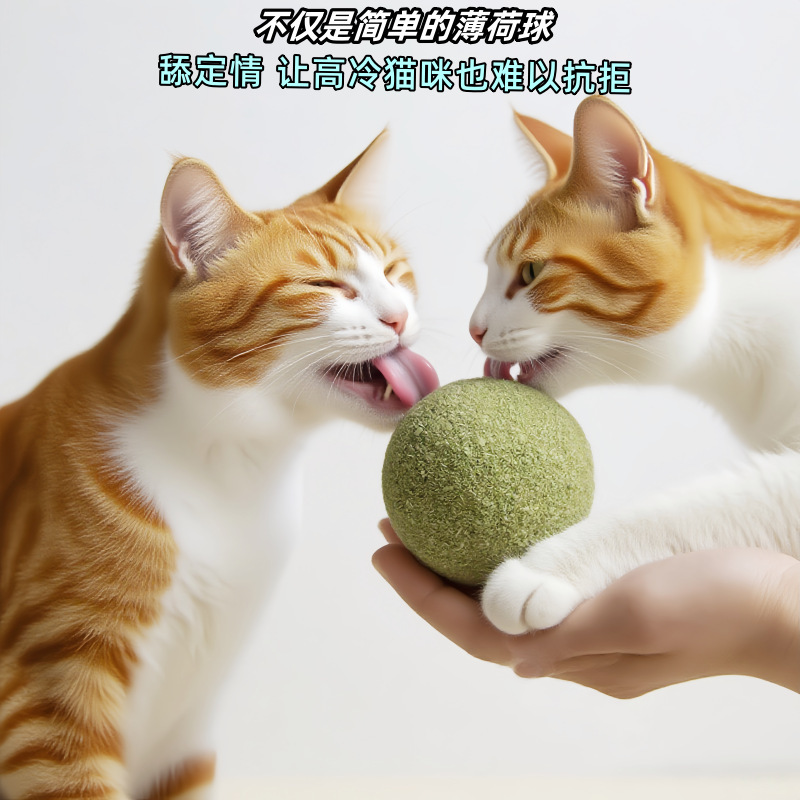 猫咪薄荷球超大直径球吐毛球逗猫玩具自嗨解闷磨牙洁齿耐咬猫玩具|undefined