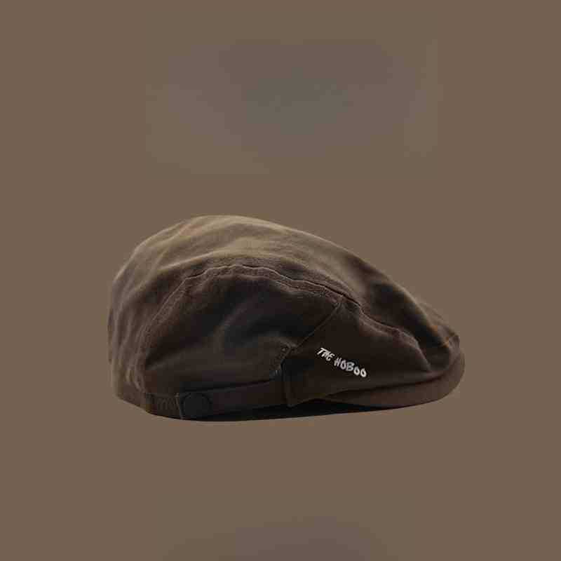 Rear tail small peak forward cap dark brown