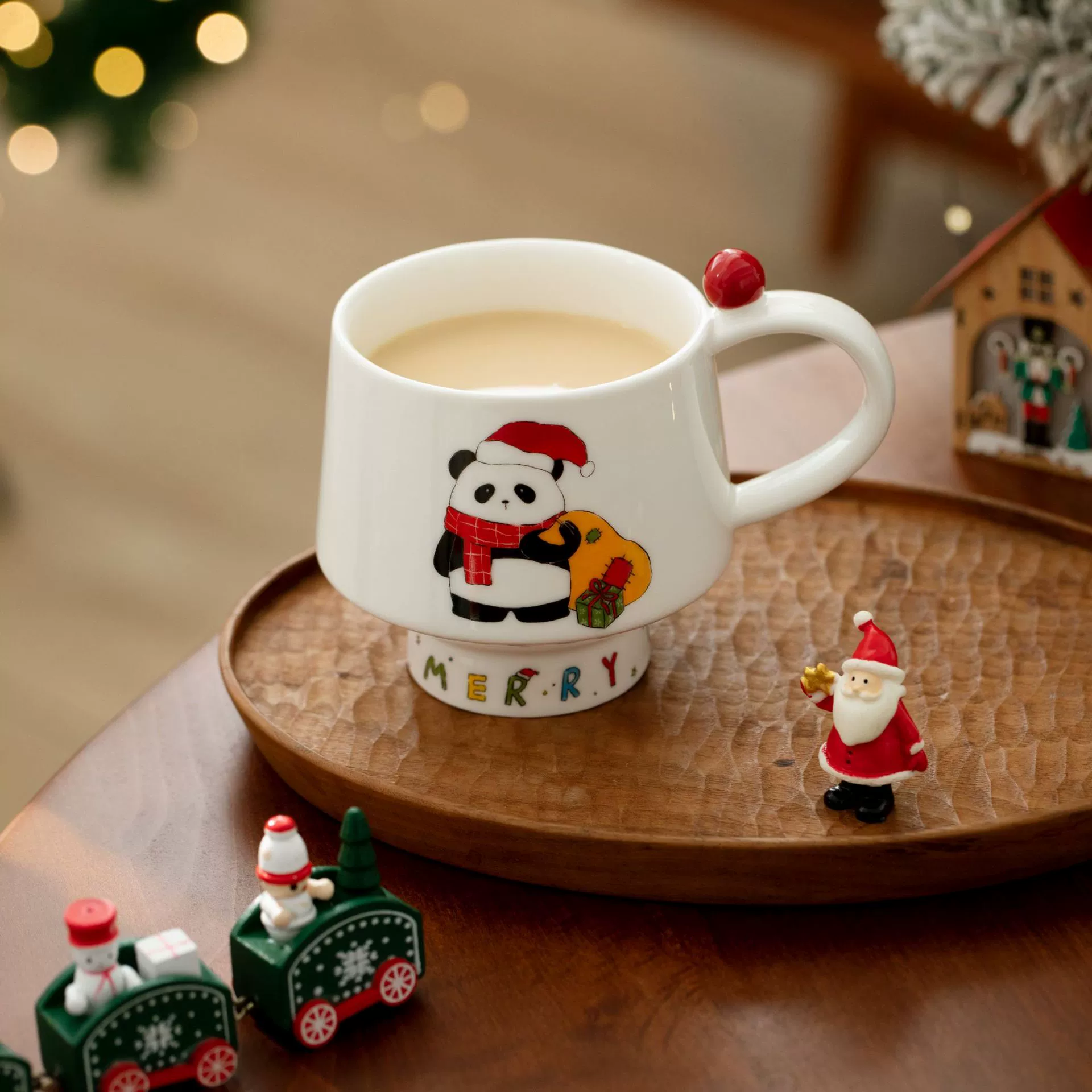 Creative cartoon Christmas mug Creative coffee cup Couple high-looking ceramic cup Girls drinking water cup for home use