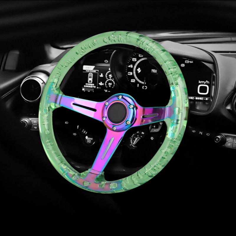 Qìchē – Steering wheel 14 inch Car - light-green