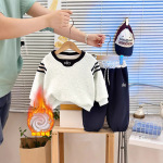 童装冬季儿童卫衣套装新款儿童洋气时尚休闲套装小童大童加绒加厚