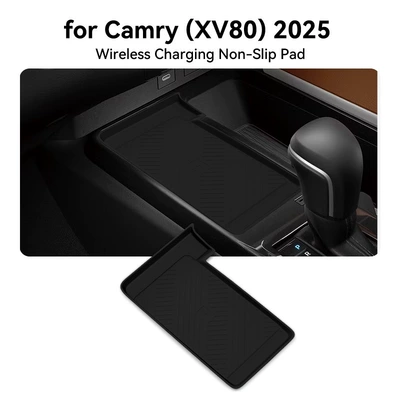 Suitable for 25 Camry Xv80 Wireless Charging Silicone Anti-Slip Mat Car Protection Car Supplies Modification (Anti-slip mat) - 25-camry-xv80-wireless-charging-silicone-pads-north-america