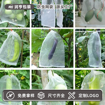 水果套袋防虫防鸟纱网袋草莓套袋透气葡萄袋无花果番石榴防虫网袋|ru