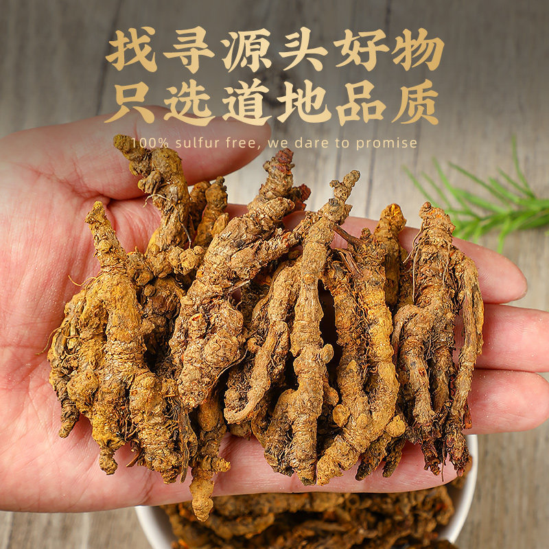 Dried Coptis Root Slices Huang Lian 500g Bulk Chinese Herb Coptis chinensis for Decoction and Herbal Tea overview