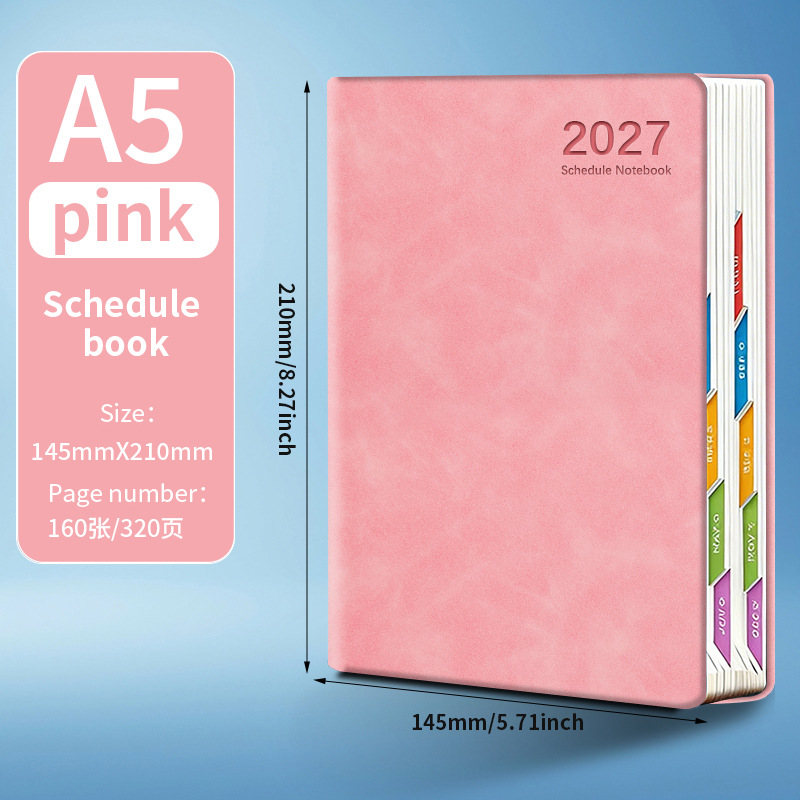2027 calendario transfronterizo inglés español mayorista 365 días plan diario eficiencia exportación de cuadernos