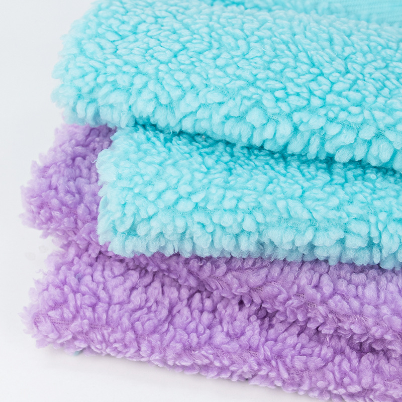 Cashmere fabric 270g steam-braised plush bubble plush sheepskin floral plush fabric for bags and clothing plush toy material