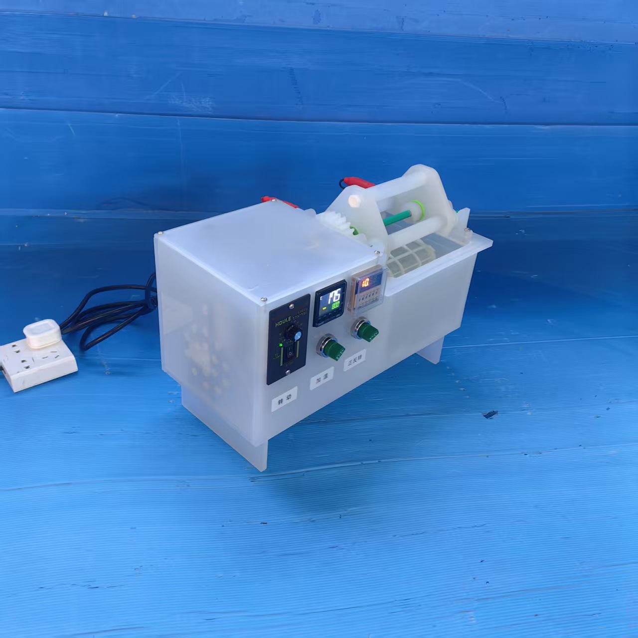 桌面型正反转小型可调转速0.3mm网孔滚筒桶电化镀笼清酸洗试验机