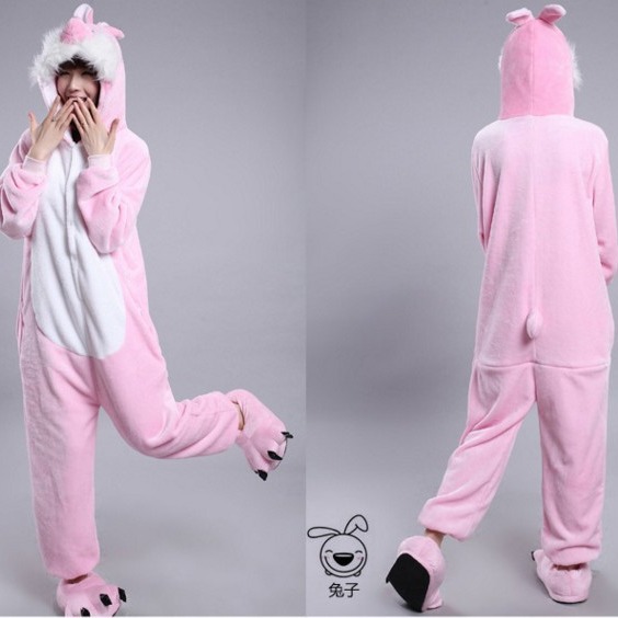 漫画フランネル秋冬十二生肖鶏犬蛇羊兎猿鼠馬動物連体パジャマ男女ホーム服